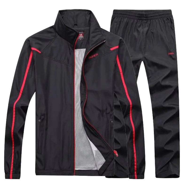 Men's Sportswear 2 Pieces Sets Brand Tracksuit with zipper pockets - MAXIME