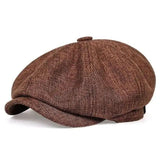 Men Women Hat Classic Plaid Stripe Beret - MAXIME