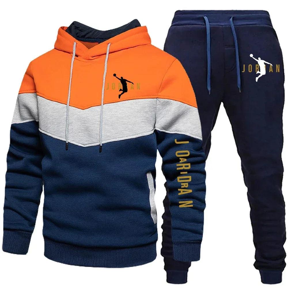 Men's Warm Hoodie Set Sweatshirt + Pants 2-Piece Suit Sports - MAXIME