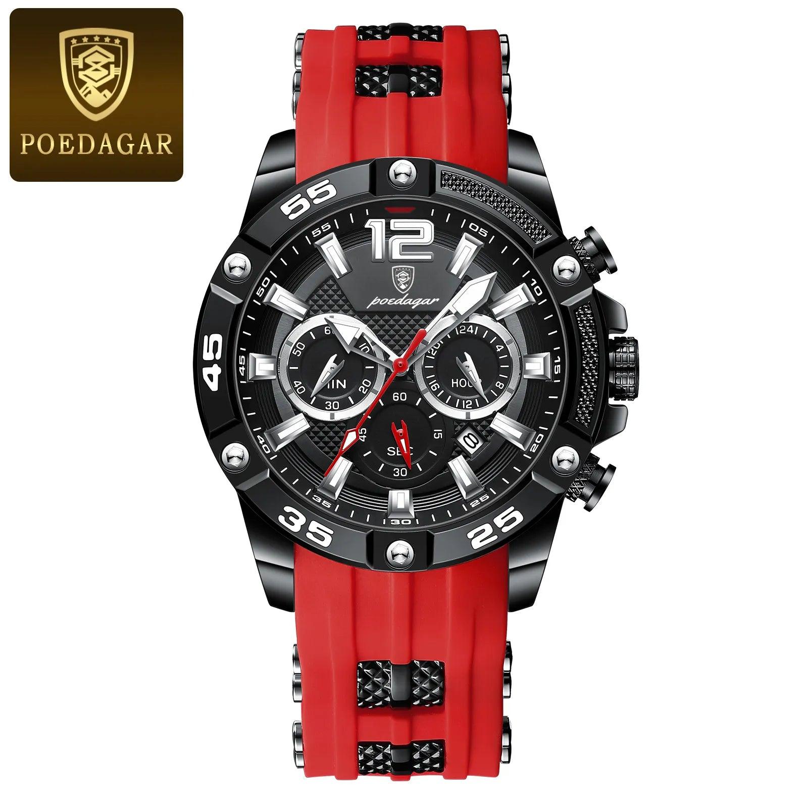 POEDAGAR Casual Men Watch Luxury Waterproof Luminous - MAXIME