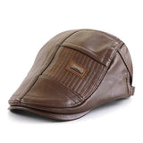 Leather Beret Hat Men - MAXIME