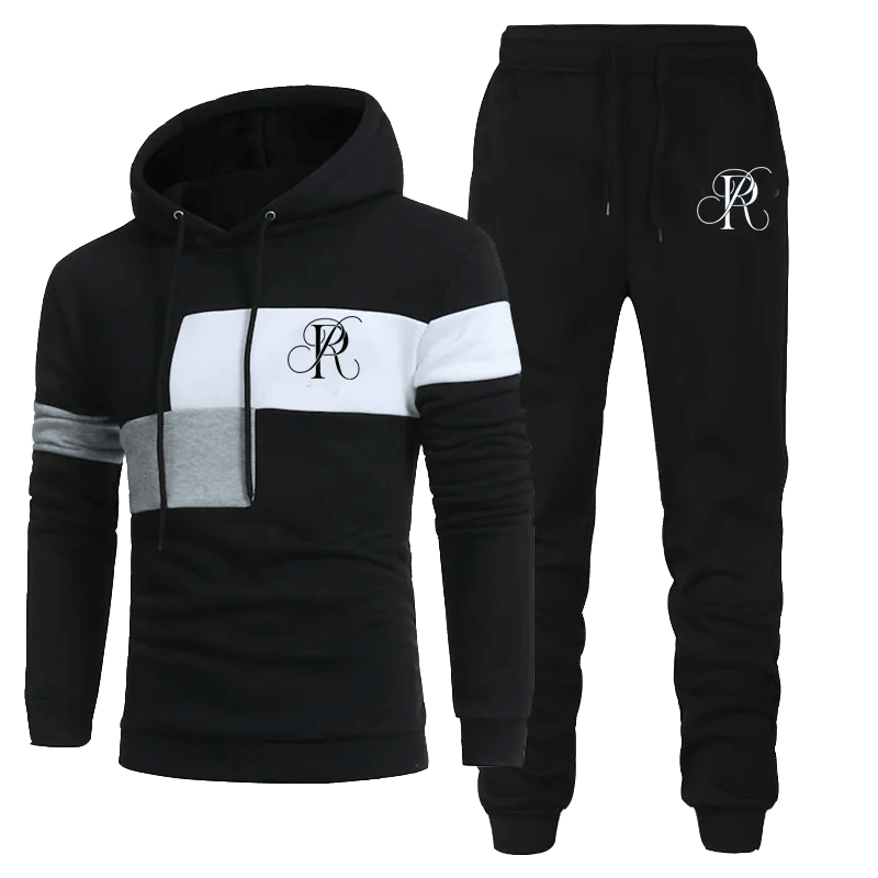 Men Tracksuits Hooded Sweater and Sweatpants Two Piece Set Plus Size - MAXIME