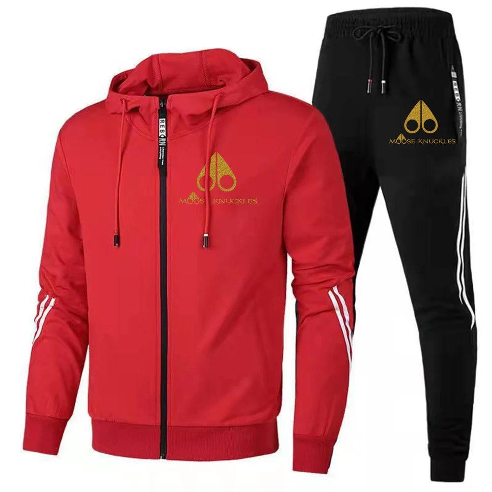 Men's Tracksuit Hooded Pullover Casual 2-Pcs Set - MAXIME