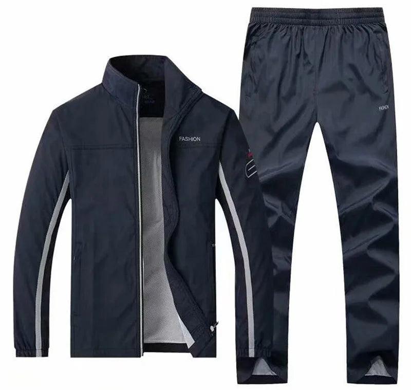 Men's Sportswear 2 Pieces Sets Brand Tracksuit with zipper pockets - MAXIME