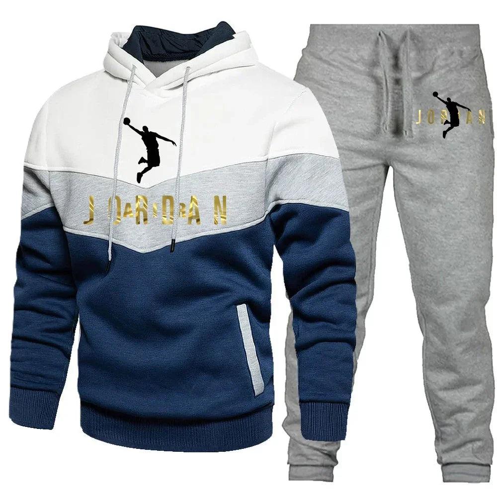 Men's Warm Hoodie Set Sweatshirt + Pants 2-Piece Suit Sports - MAXIME