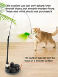 Maxime 1 Piece Funny Cat Stick Cat Relieving Stuffy Self-Hi Feather Bite-Resistant Steel Wire Long Rod Small Kitten Toy - MAXIME