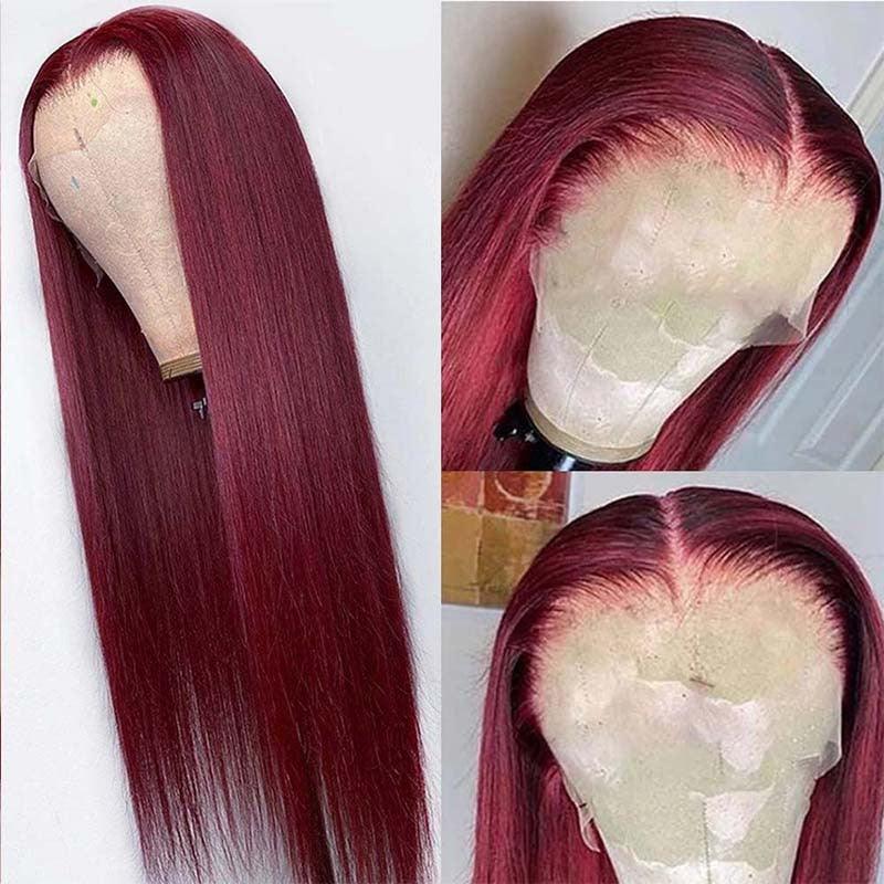 Full Headgear Long Straight Front Lace Wig Smooth Hair - MAXIME