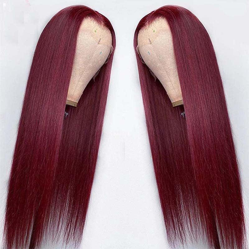 Full Headgear Long Straight Front Lace Wig Smooth Hair - MAXIME