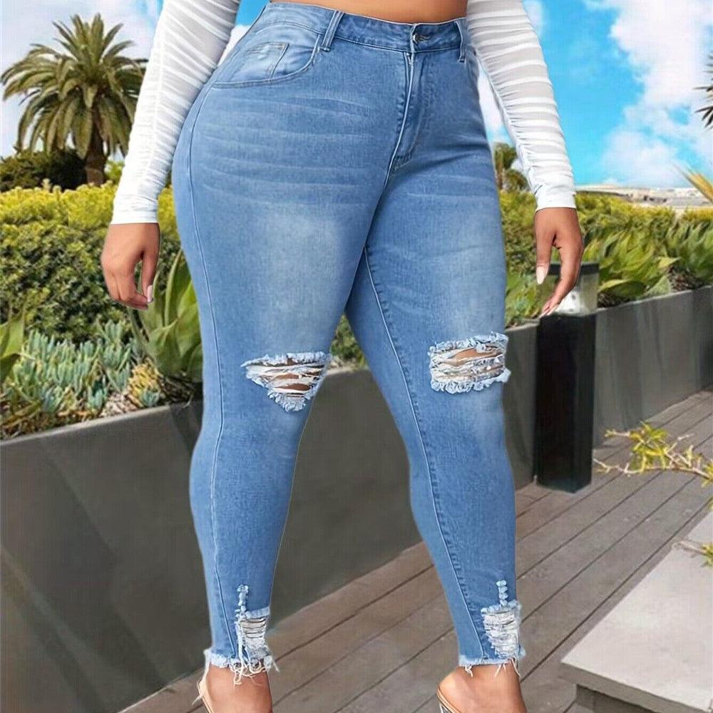 Ripped Plus Size Jeans - MAXIME