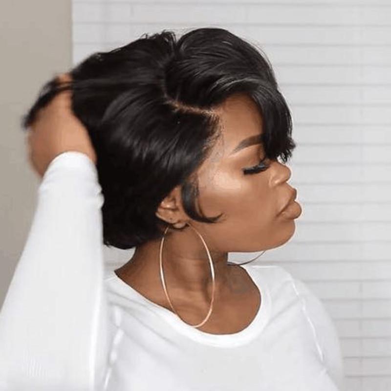 Short Lace Frontal Wig Human Hair - MAXIME