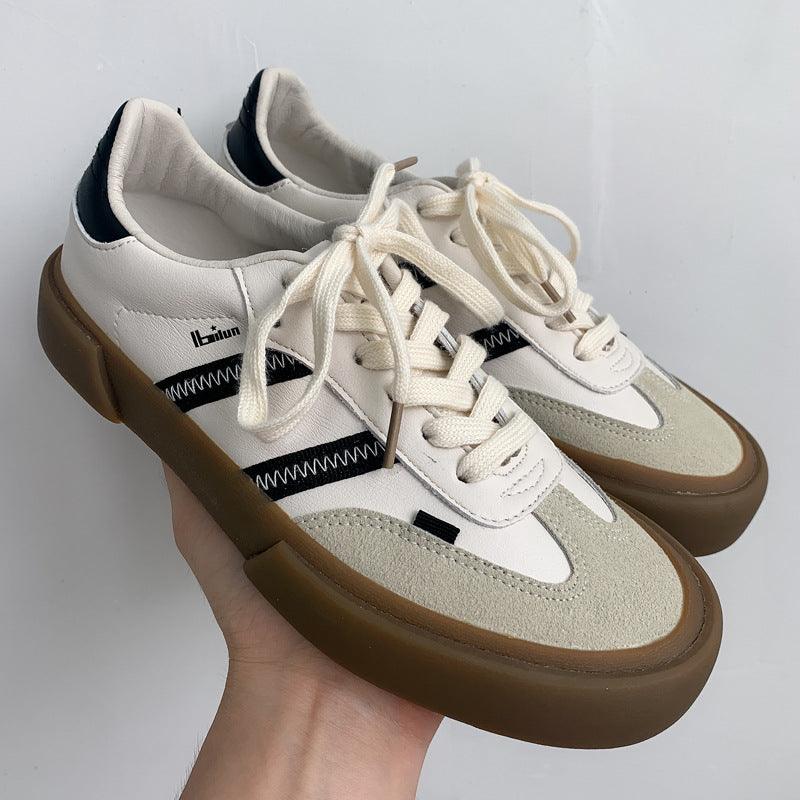 Leather Retro White Shoes Couple Style - MAXIME