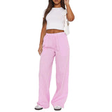 Casual Striped Trousers Wide Leg Pants - MAXIME