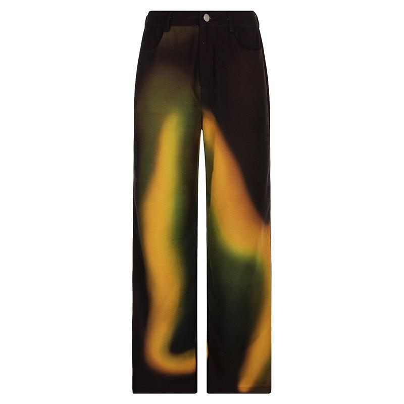 Rainbow Print Casual Pants - MAXIME