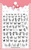 Black Butterfly Nails Stickers Decals White Flower Adhesive Manicure - MAXIME