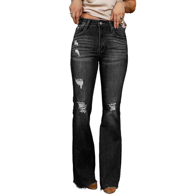 High Waist Slim Jeans Leg Pants Trousers - MAXIME