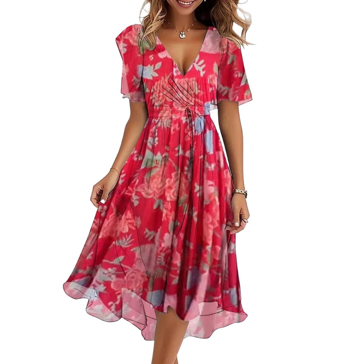 Summer Elegant V-neck Dresses - MAXIME