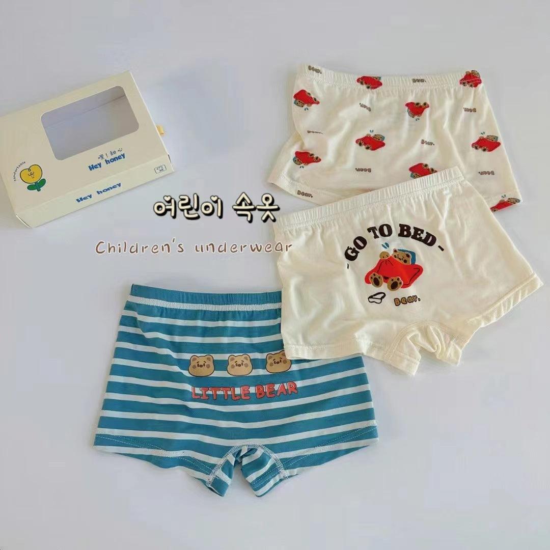 Three-piece Set Children's Underwear Kindergarten Boxer Shorts - MAXIME