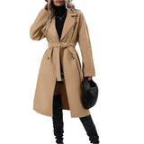 Double-breasted Long Jacket Women