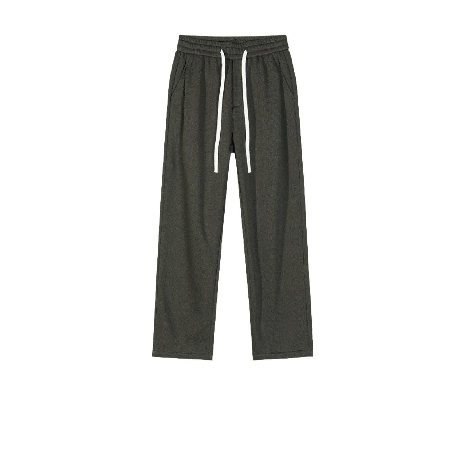 Straight Drooping Fleece-lined Pants - MAXIME