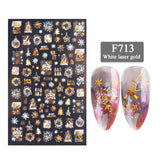 3D Christmas Series Two-color Golden Thin Stickers Nail Art Design Nail Art Stickers - MAXIME