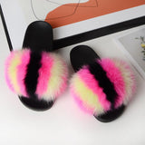 Women Wearing Hairy Slippers - MAXIME