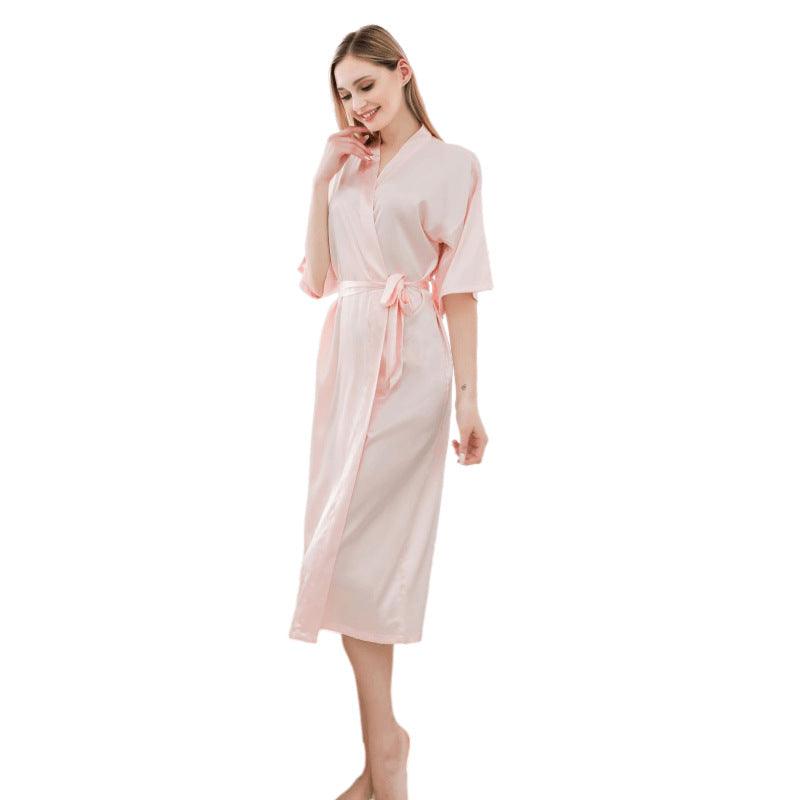 Maxime Satin Kimono Robes For Women Bride Long Robe Sleepwear - MAXIME