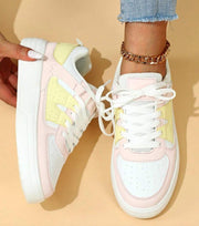 White pink yellow