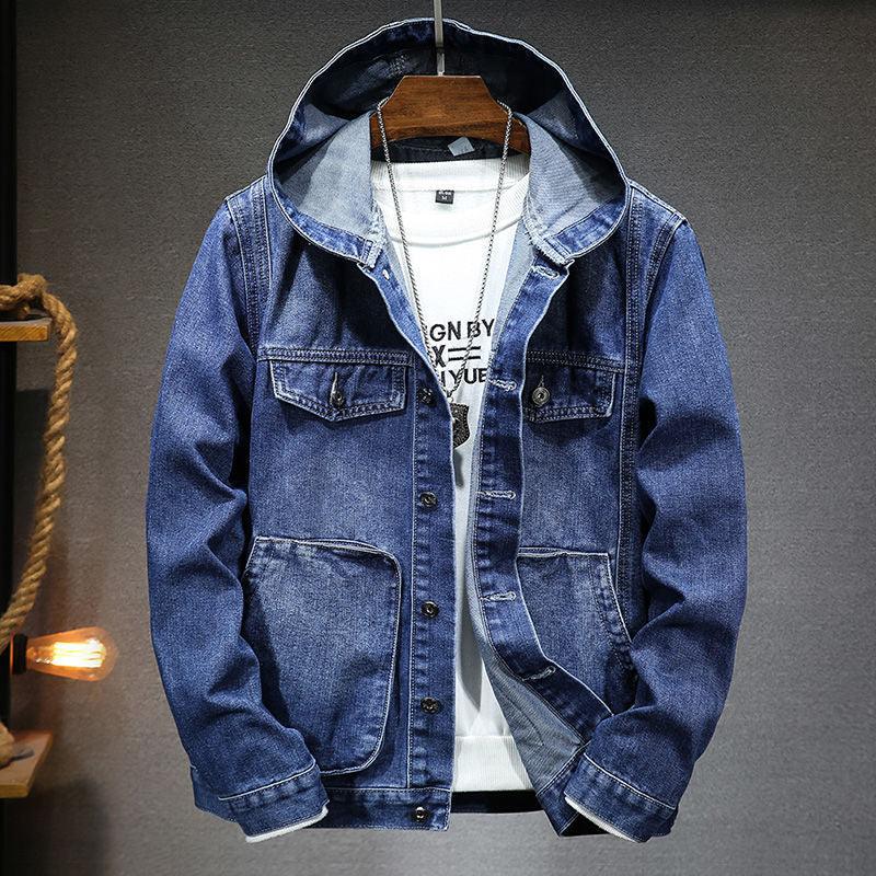 Trendy Hooded Denim Jacket - MAXIME