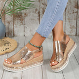 Fashion Buckle Wedges Shoes - MAXIME