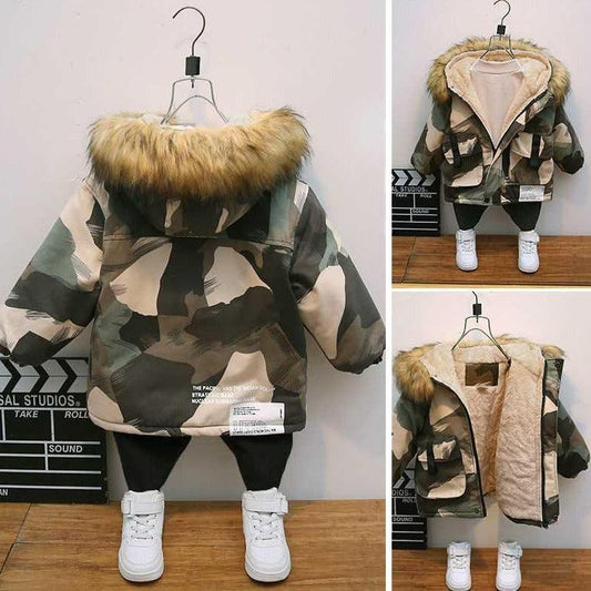 Boy Winter Camouflage Padded Jacket - MAXIME