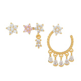 Trendy Earrings Set Zircon Temperament - MAXIME