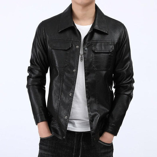 Men's Spring And Autumn Leather Jacket - MAXIME