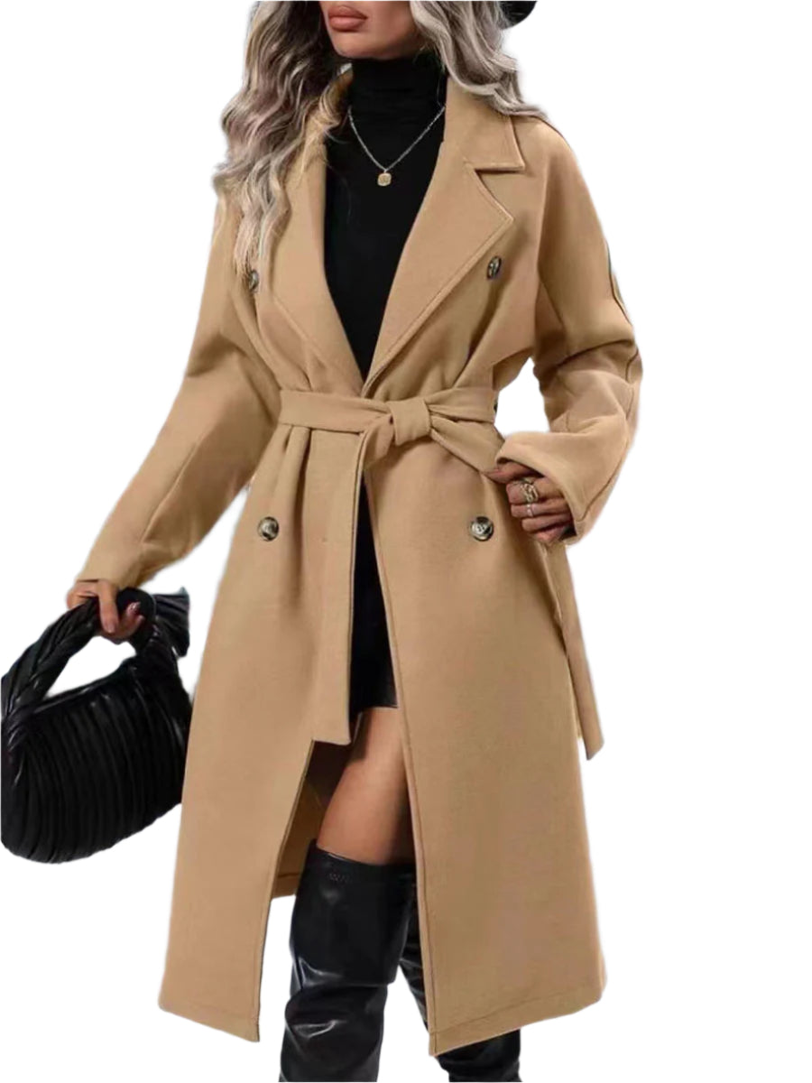 Double-breasted Long Jacket Women