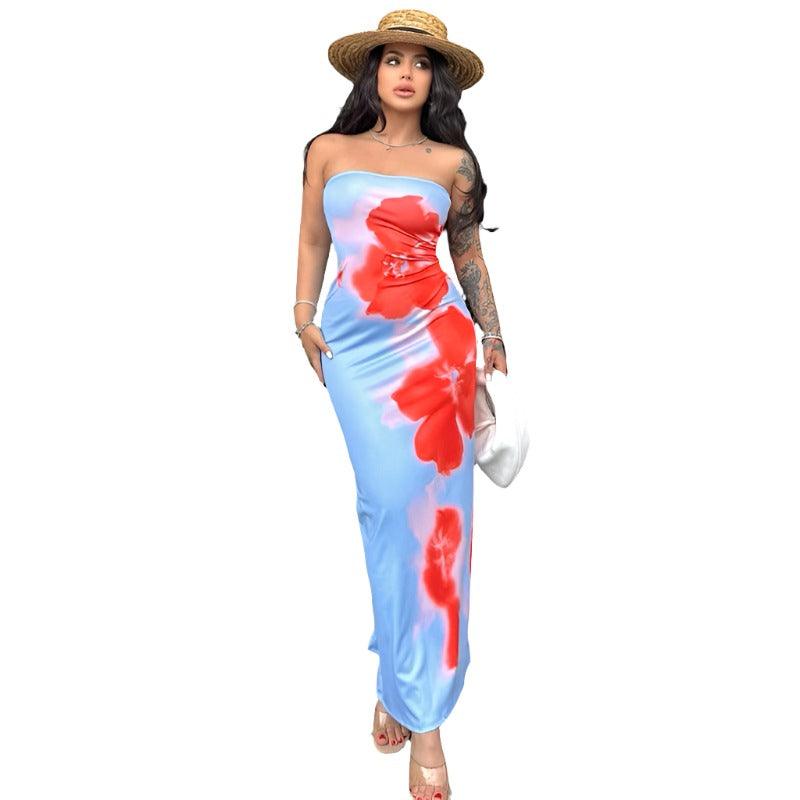 Slim Slit Beach Dresses Women's Clothing - MAXIME