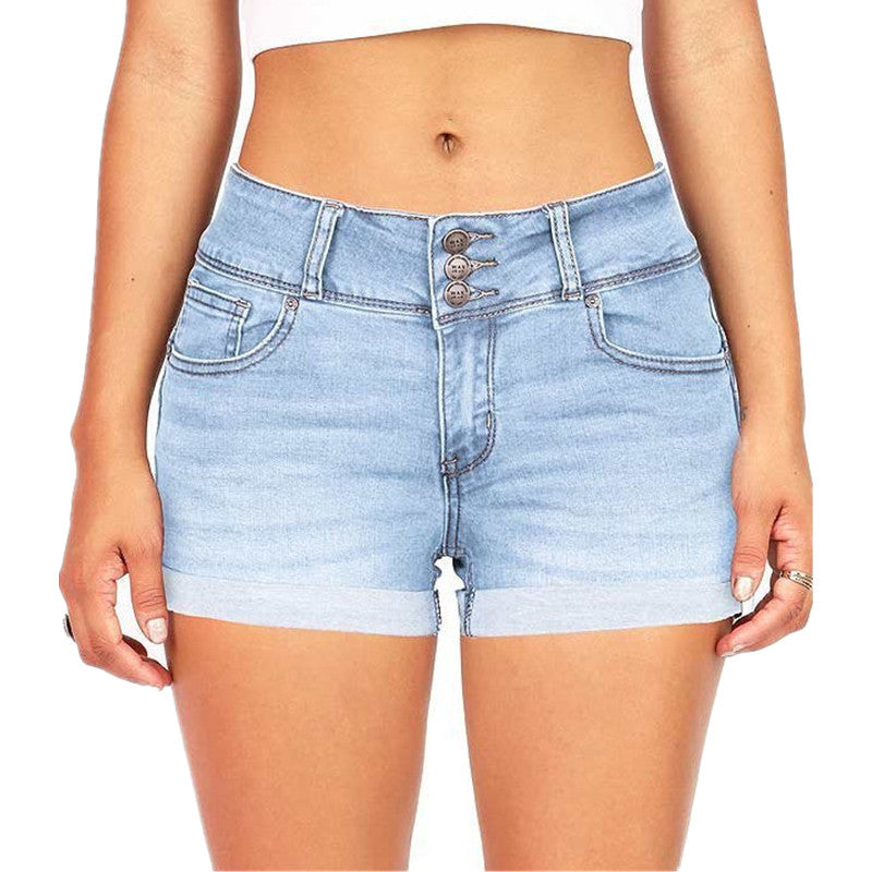 Maxime Waist-tight Denim Elastic Hot Pants Women - MAXIME