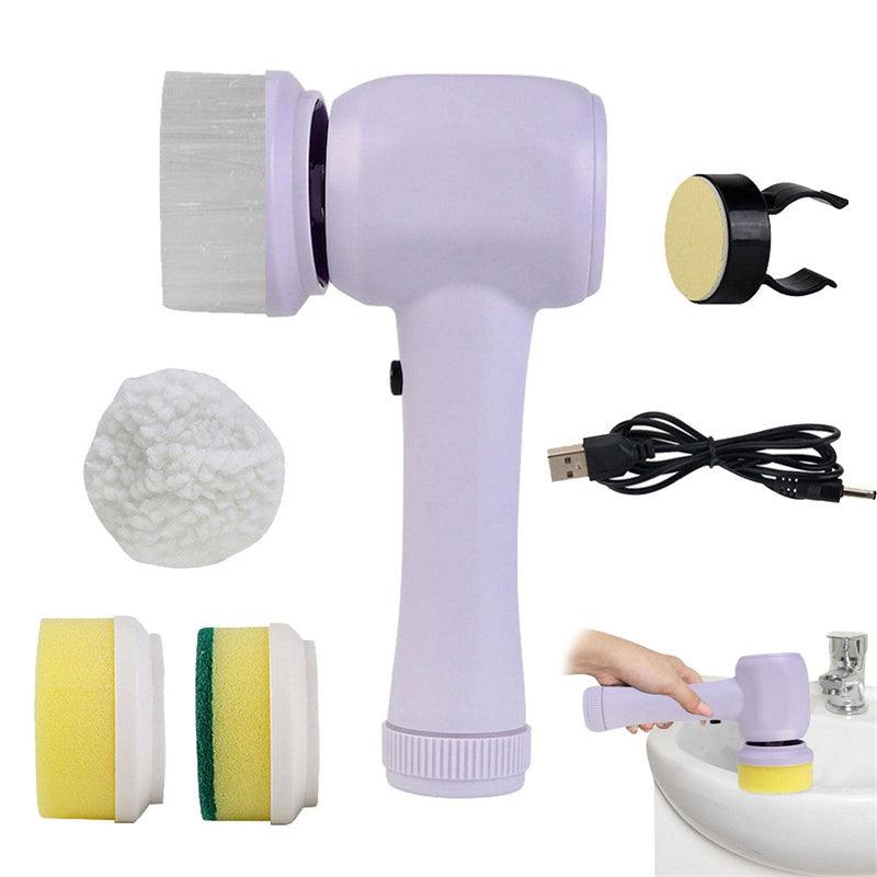 Electric Cleaning Brush 4 In 1 Spinning Scrubber Handheld Electric Cordless Cleaning Brush Portable - MAXIME