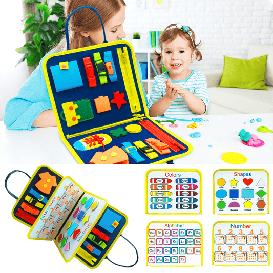 Children's Busy Board Dressing And Buttoning Learning Baby Early Education - MAXIME