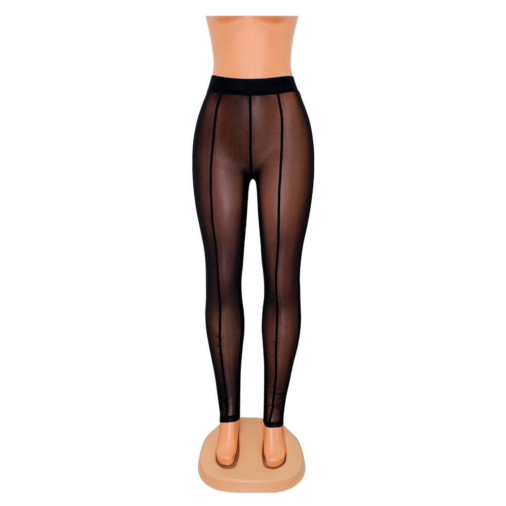 Maxime Skinny Mesh See-through Leggings - MAXIME