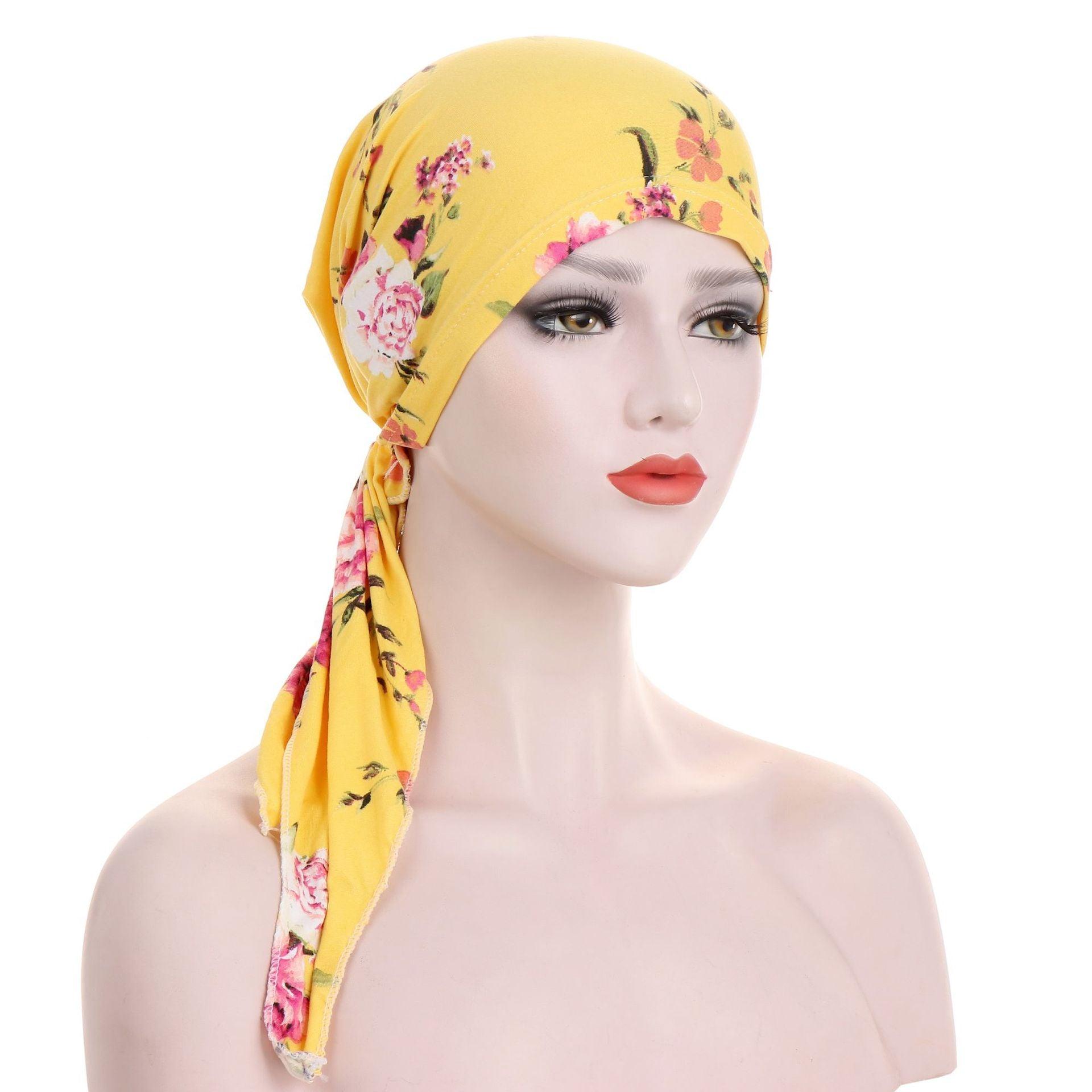 Maxime Curved Tail Turban Hat - MAXIME