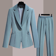 Grey blue suit pants