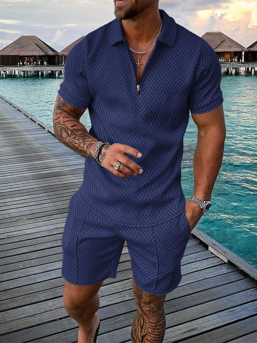 Men's Lapel Shirt Short Sleeve Suit - MAXIME