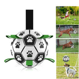 Dog Toys Interactive Pet Football Toys with Grab Tabs Dog Outdoor training Soccer Pet Bite Chew Balls for Dog accessories - MAXIME