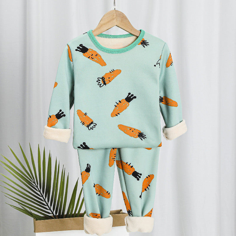 Children's Underwear Suit Fleece-lined Thickened - MAXIME