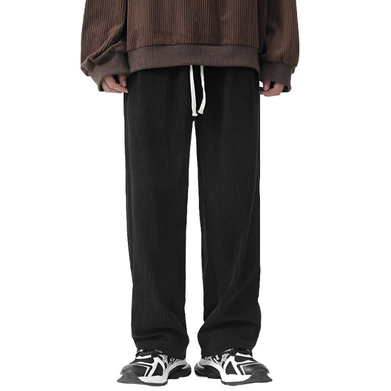 Thick Loose Straight Corduroy Pants - MAXIME