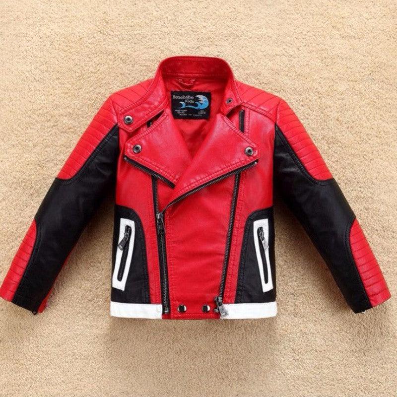 Boy's Thickened Leather Jacket - MAXIME