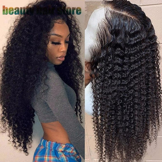 Brazilian Kinky Curly Lace Front Human Hair Wigs - MAXIME