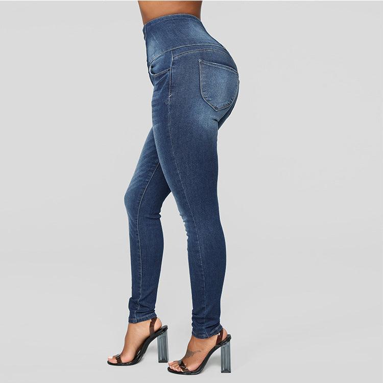 Women's High Waist Slim Jeans - MAXIME