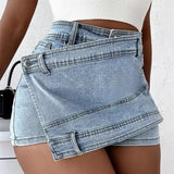 High Waist Irregular Wide Leg Shorts - MAXIME