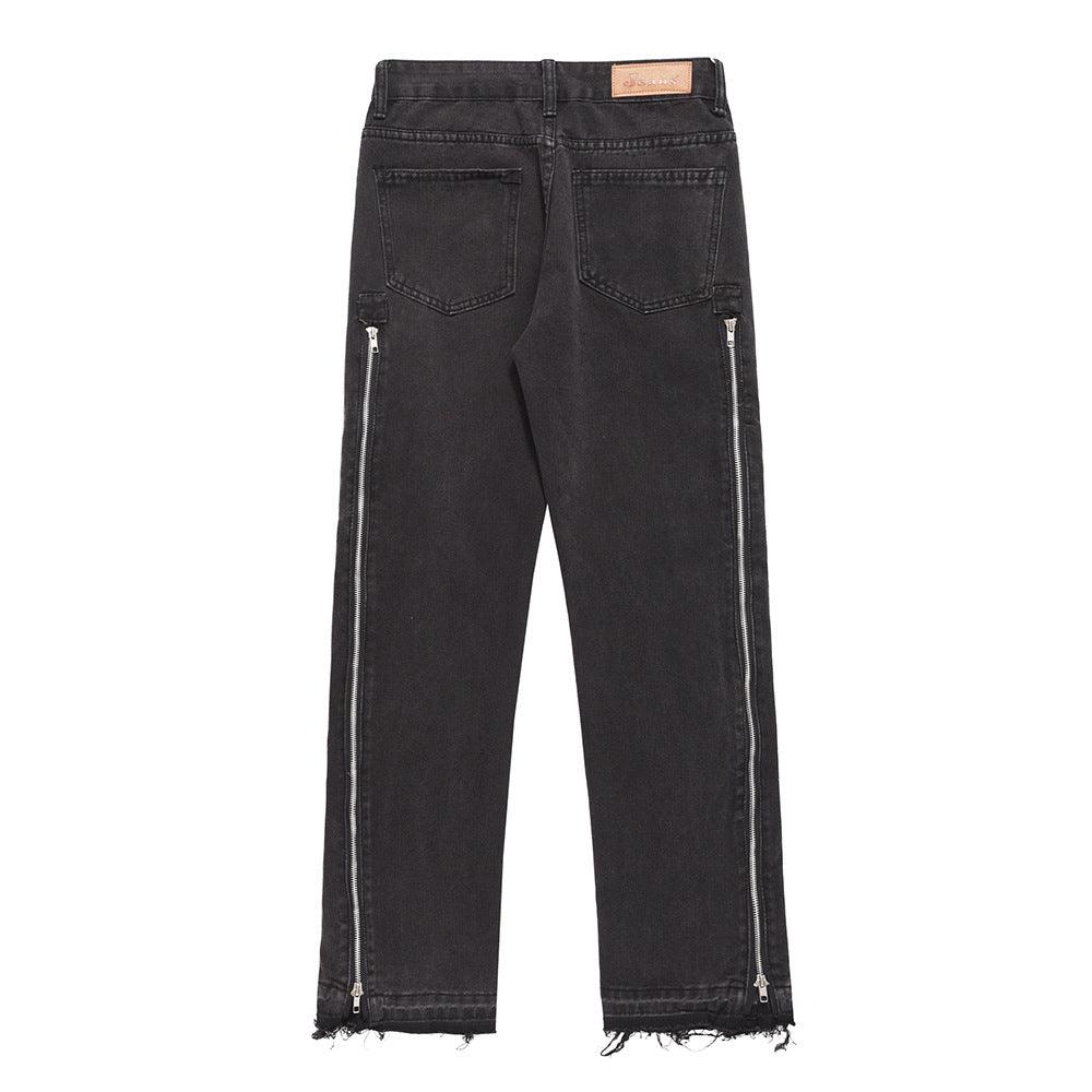 Frayed Cat Beard Straight Casual Pants - MAXIME