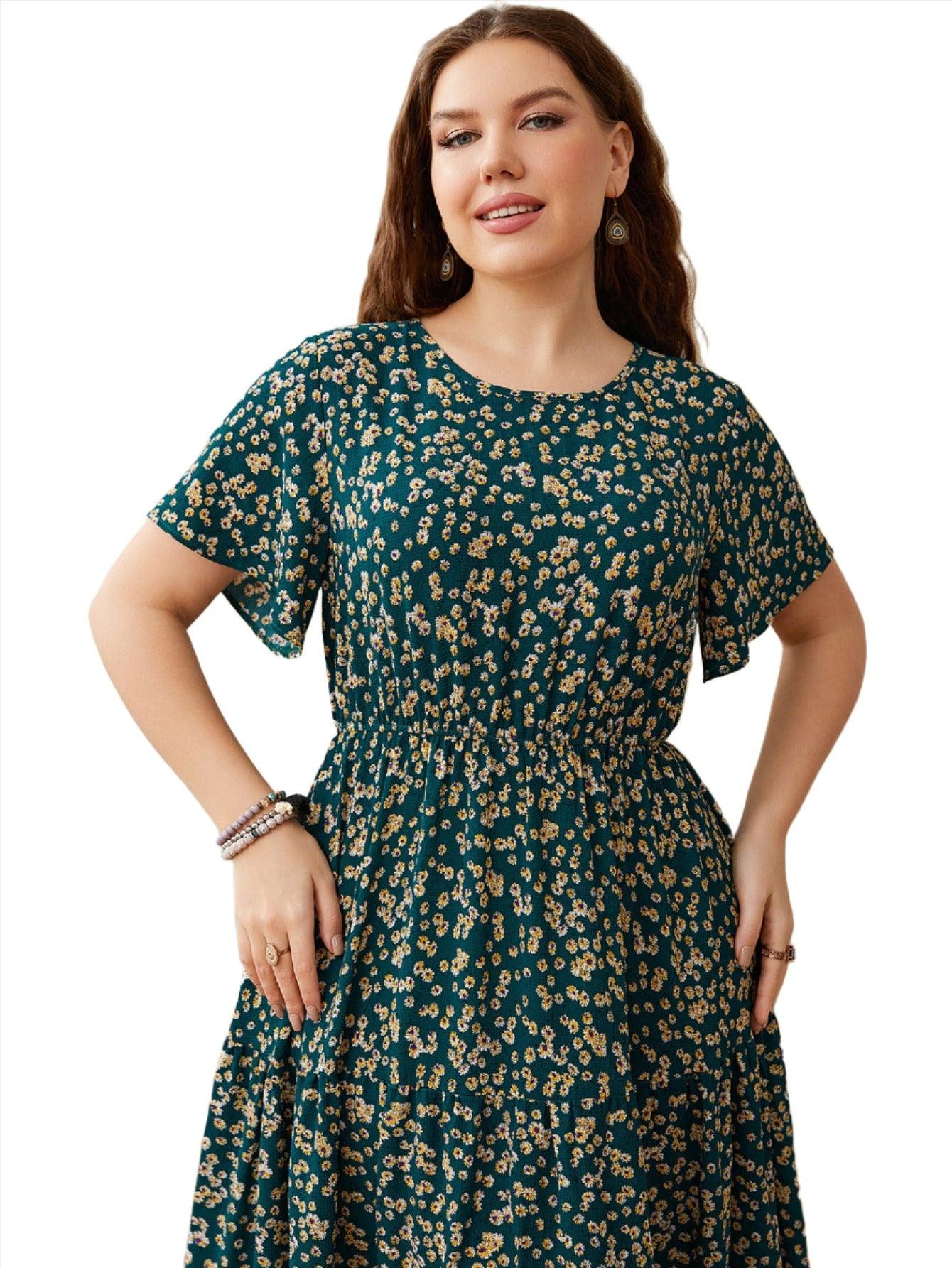 Summer Plus Size Women Floral Printed Dresses - MAXIME